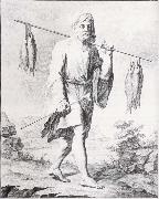 baurenfeinds teckning av en fiskare i djedda, atergiven i nibuhrs reisebeschreibung